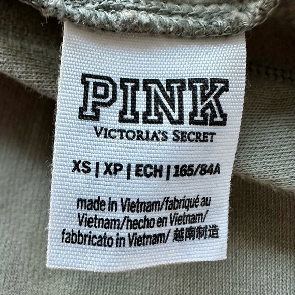 PINK Victoria's Secret Sequin Hoodie Light Green with Pink Sequins Size XS - Picture 10 of 15